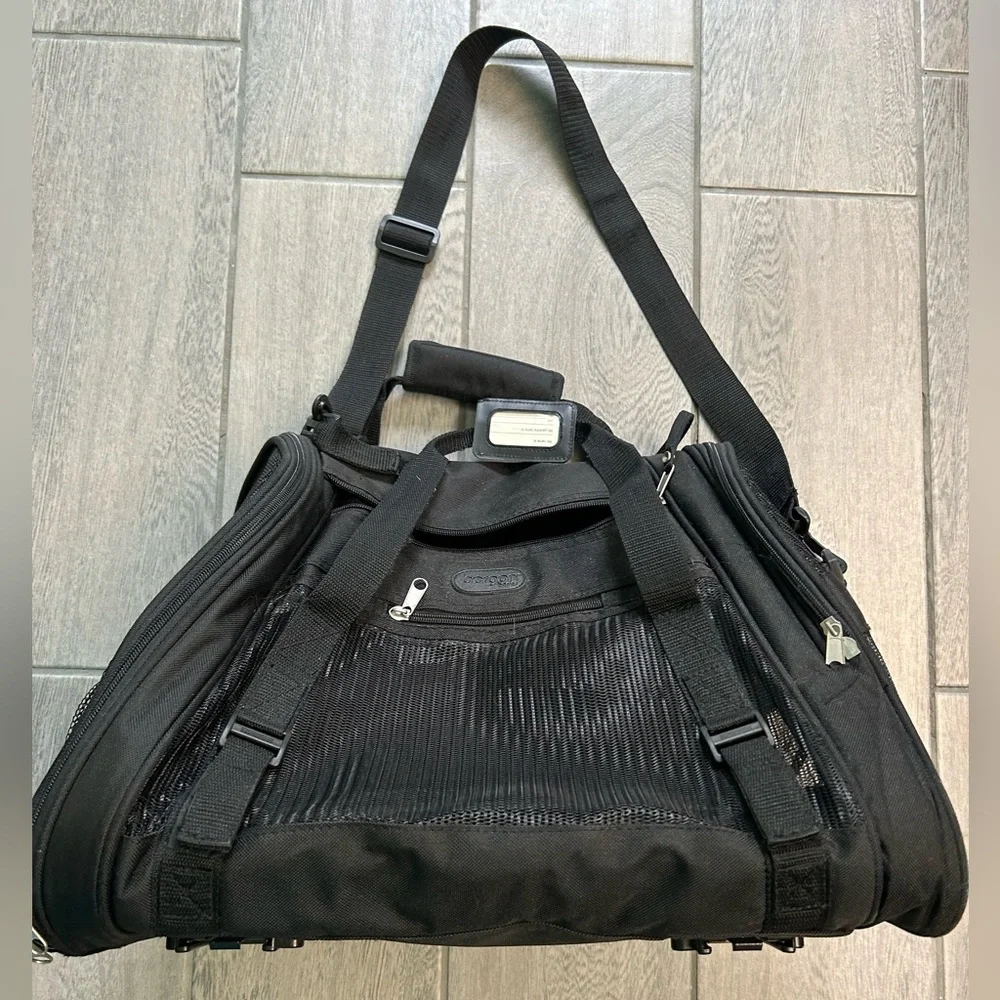 Bergen cat carrier bag pet carrier small dog animal carrier black bag Large bag